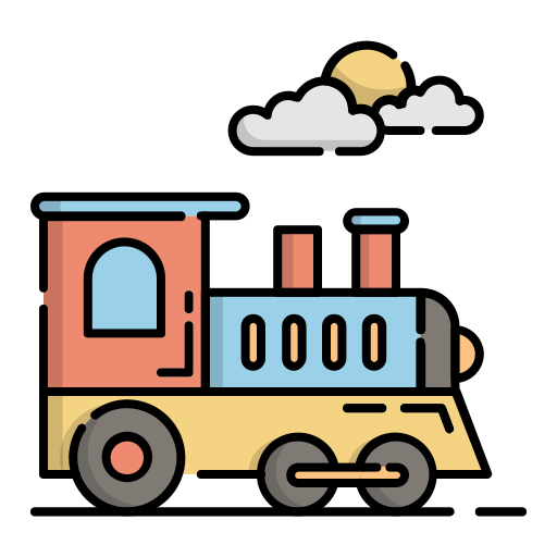 Toy train Generic Outline Color icon