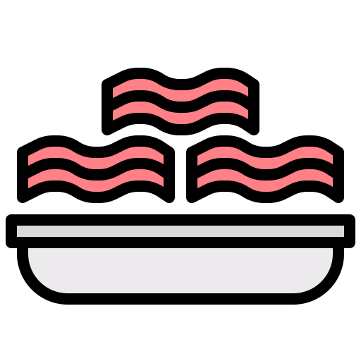 bacon Surang Lineal Color Ícone