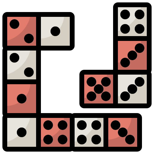 dominó Surang Lineal Color icono