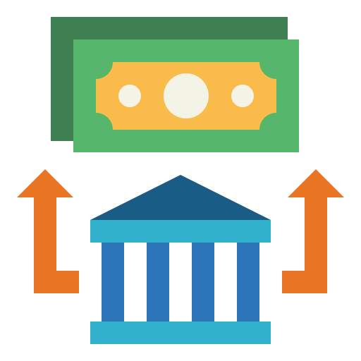 Bank transfer Smalllikeart Flat icon