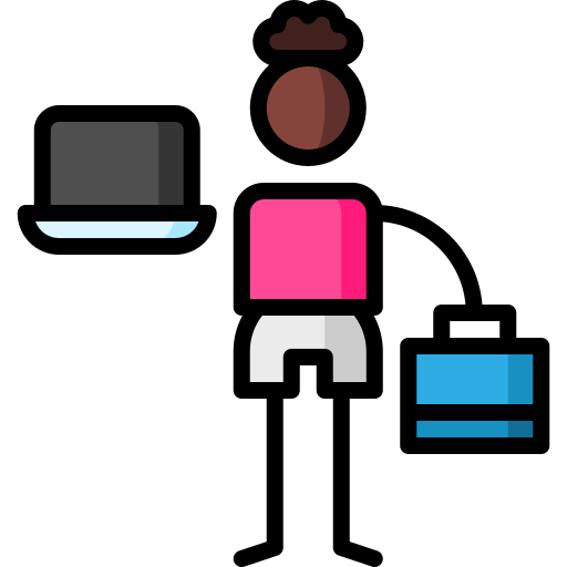 Businesswoman Puppet Characters Lineal Color icon