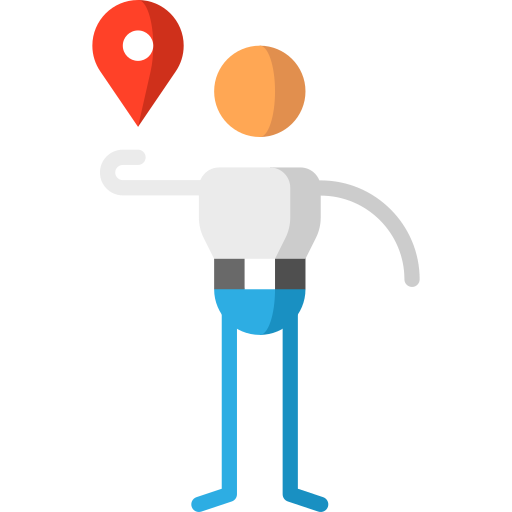 Location Puppet Characters Flat icon