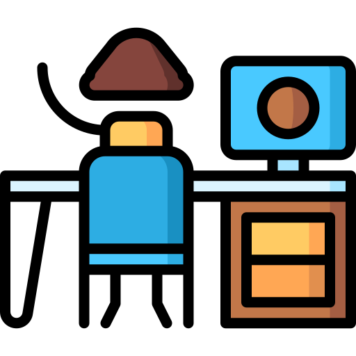 videokonferenz Puppet Characters Lineal Color icon