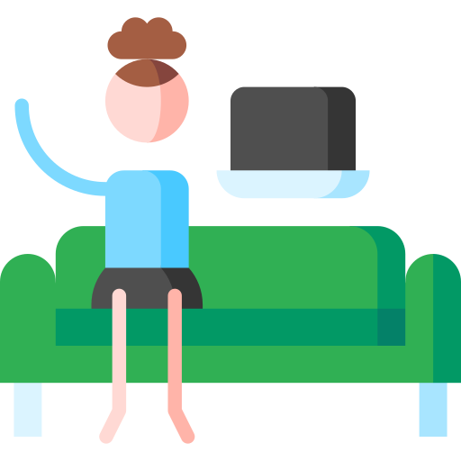 sofa Puppet Characters Flat icon