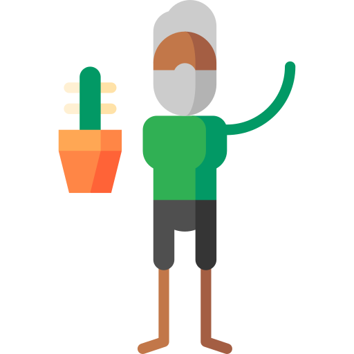 cactus Puppet Characters Flat icono