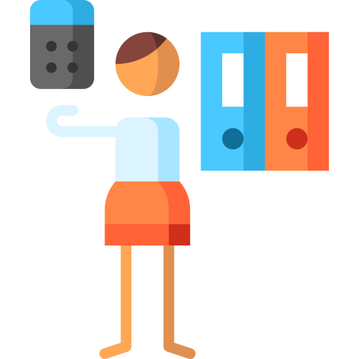 Bookkeeping Puppet Characters Flat icon