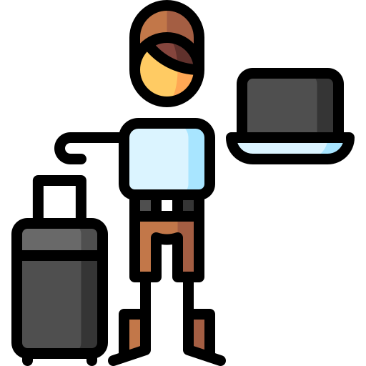 reisebüro Puppet Characters Lineal Color icon