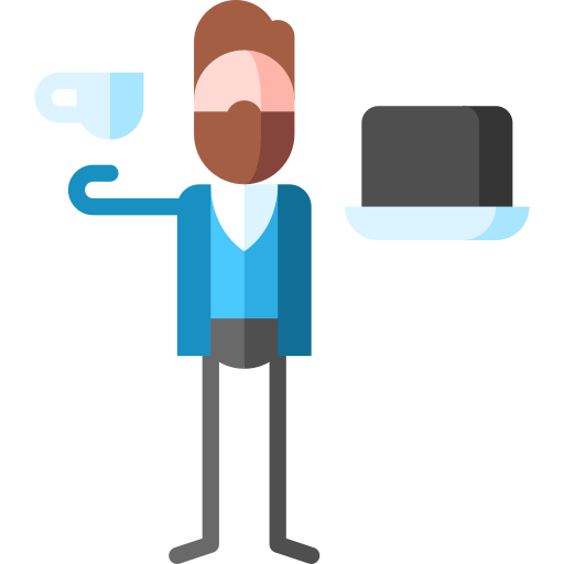 Coffee break Puppet Characters Flat icon