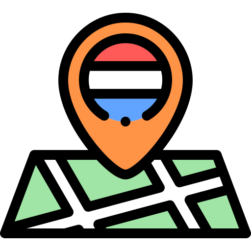 地図 Detailed Rounded Lineal color icon