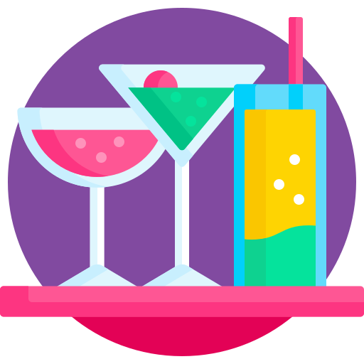 cocktails Detailed Flat Circular Flat icoon
