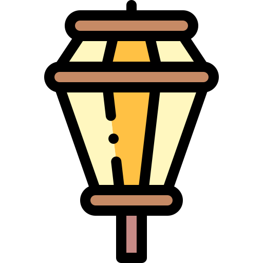 街路灯 Detailed Rounded Lineal color icon