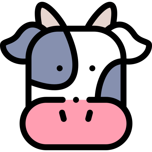 vaca Detailed Rounded Lineal color icono