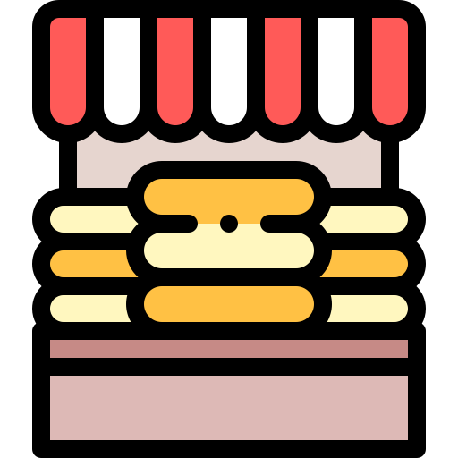 치즈 마켓 Detailed Rounded Lineal color icon