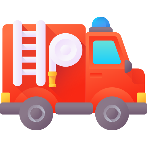 samochód strażacki 3D Color ikona