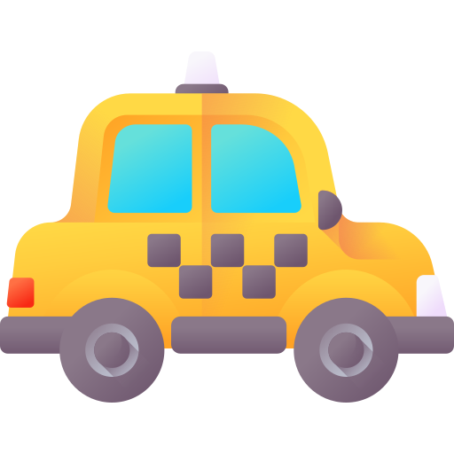 Taxi cab 3D Color icon