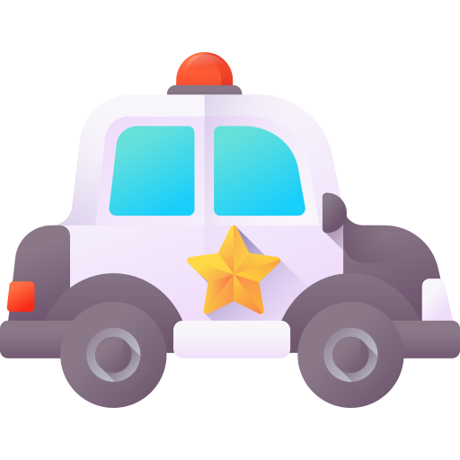 Police car 3D Color icon