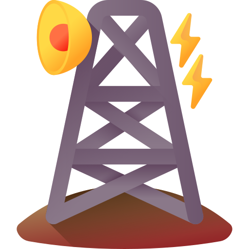 Electric tower 3D Color icon