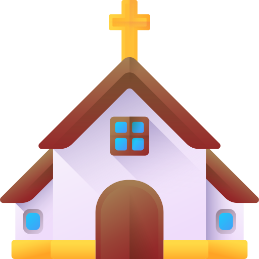 kościół 3D Color ikona