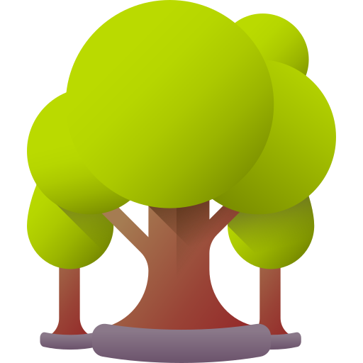 Trees 3D Color icon