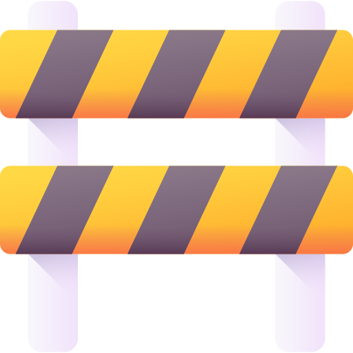 barrera de tráfico 3D Color icono
