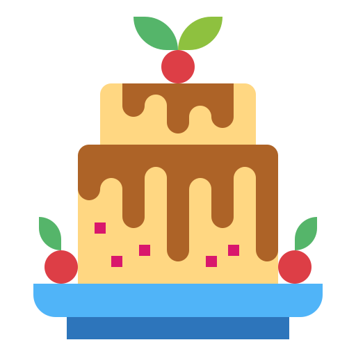 Cake Smalllikeart Flat icon