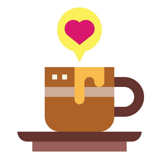 Hot coffee Smalllikeart Flat icon