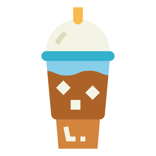 Iced coffee Smalllikeart Flat icon