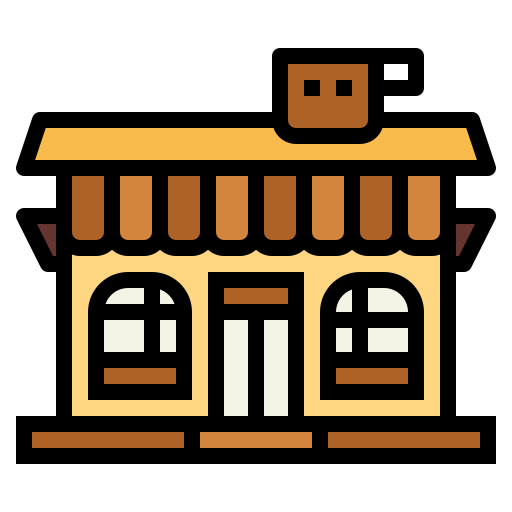Кофейный магазин Smalllikeart Lineal Color иконка