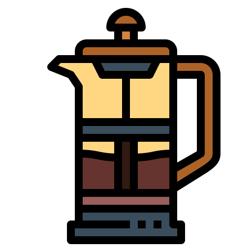 French press Smalllikeart Lineal Color icon