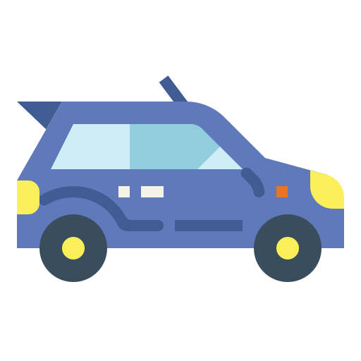 auto compacto Smalllikeart Flat icono