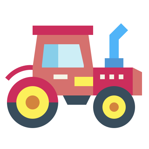 Tractor Smalllikeart Flat icon