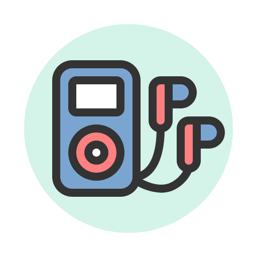 Mp4 player Generic Outline Color icon