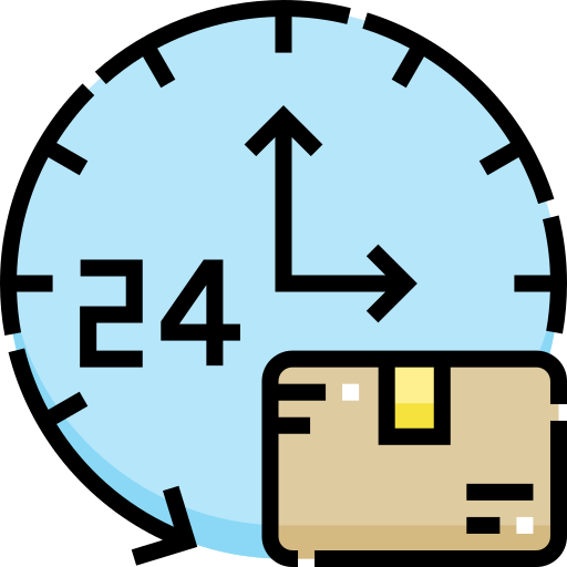 horloge de 24 heures Detailed Straight Lineal color Icône