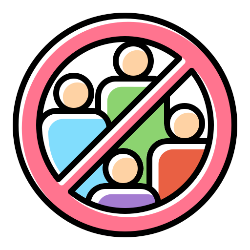 Avoid crowds Generic Color Omission icon