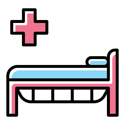 Hospital bed Generic Color Omission icon