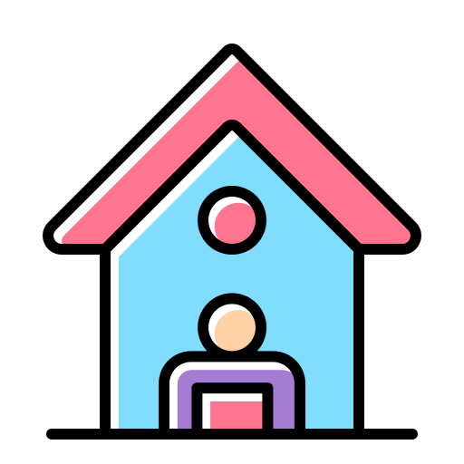 Stay at home Generic Color Omission icon
