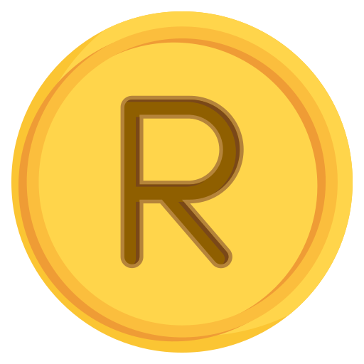 South african rand Kosonicon Flat icon