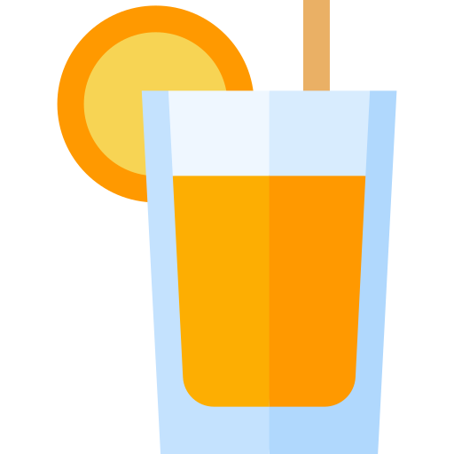 suco de laranja Basic Straight Flat Ícone