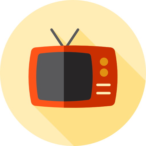 Television Flat Circular Flat icon