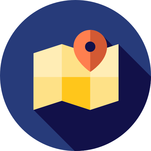 Map Flat Circular Flat icon