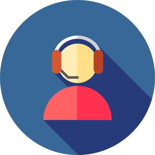 Telemarketer Flat Circular Flat icon