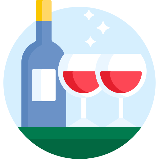 vino Detailed Flat Circular Flat icono