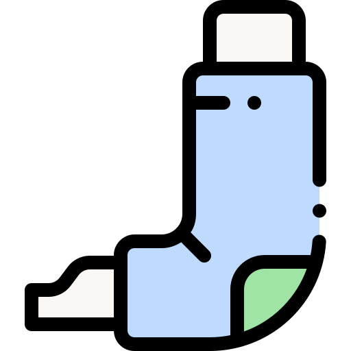 Asthma Detailed Rounded Lineal color icon