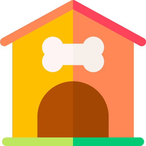 casa de perro Basic Rounded Flat icono