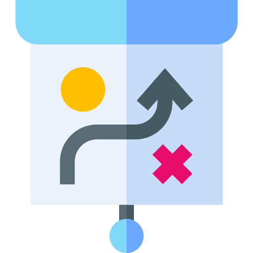 전략 Basic Straight Flat icon