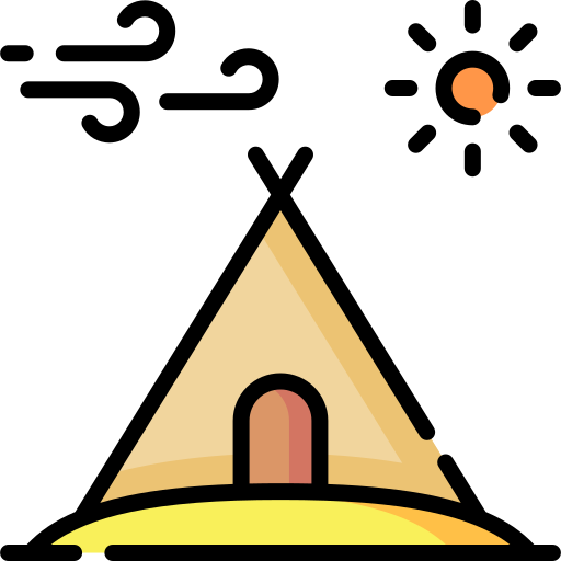 carpa para camping Special Lineal color icono