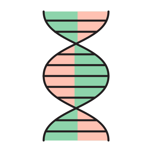 Ácido desoxirribonucleico Vector Stall Lineal Color Ícone