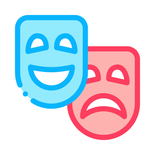 theatermasken Generic Outline Color icon