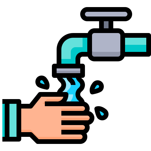 lavarse las manos Justicon Lineal Color icono