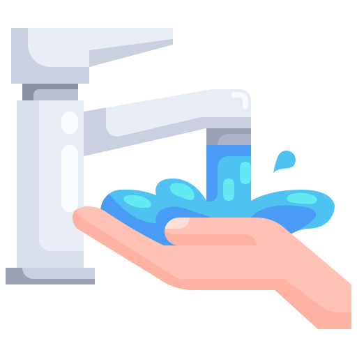 Washing hand Justicon Flat icon